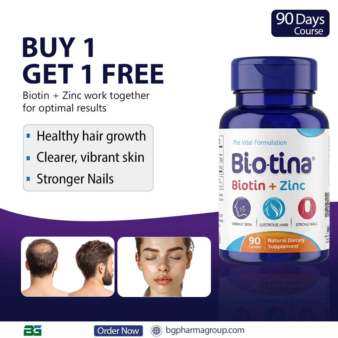 Biotina Biotin + Zinc 90 Tablets